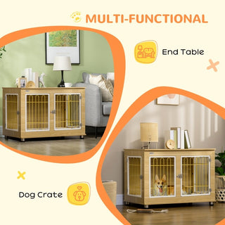 Pet Crate End Table with Soft Cushion