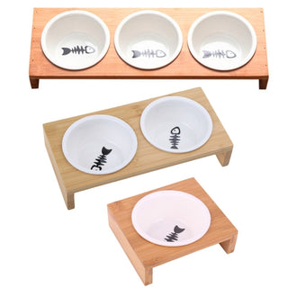 Pet Dog Bowls Holder Stand