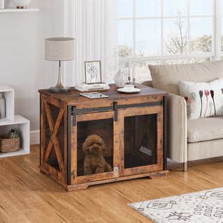 Sliding Barn Door Dog Crate