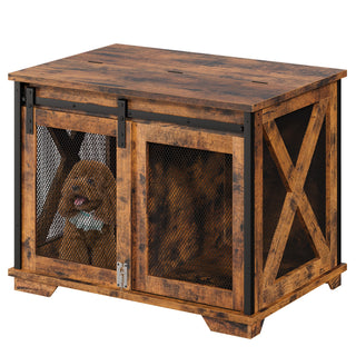 Sliding Barn Door Dog Crate