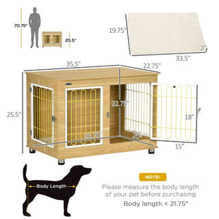 Pet Crate End Table with Soft Cushion