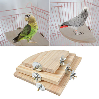 Pet Bird Parrot Wood Platform Stand