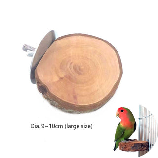 Natural Wood Pet Parrot Raw Wood Fork