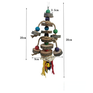 Bird Swing Toy Wooden Parrot Stand