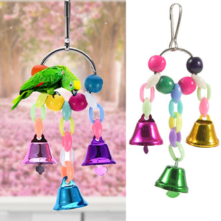 Colorful Parrot Toy Bell String