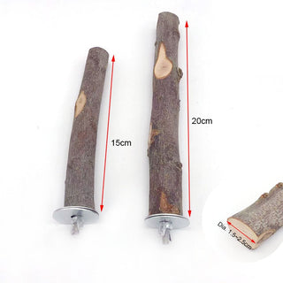 Natural Wood Pet Parrot Raw Wood Fork