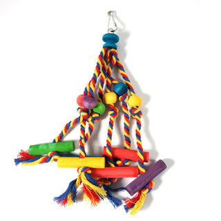 Bird Swing Toy Wooden Parrot Stand