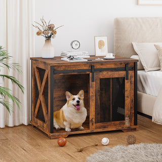 Sliding Barn Door Dog Crate